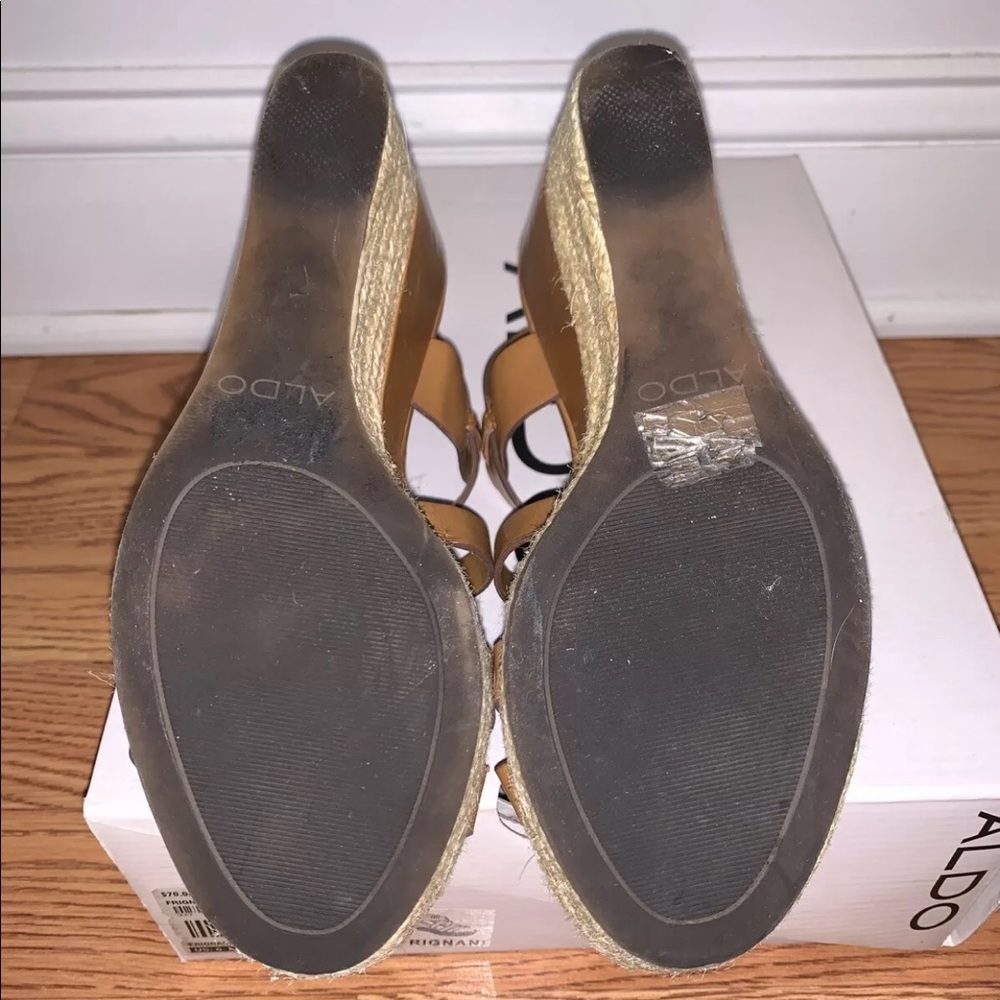 Aldo Frignani Platform Sandals Nude Brown … - Picture 7 of 8